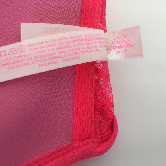 VICTORIAS SECRET PINK LACE BANDEAU BRA NWOT - Picture 6 of 8